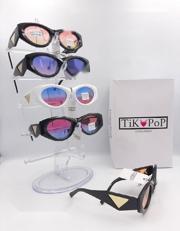 Lentes de Sol de Moda Tik Pop Cat eye Acetato Caja 12 Pz SP62308