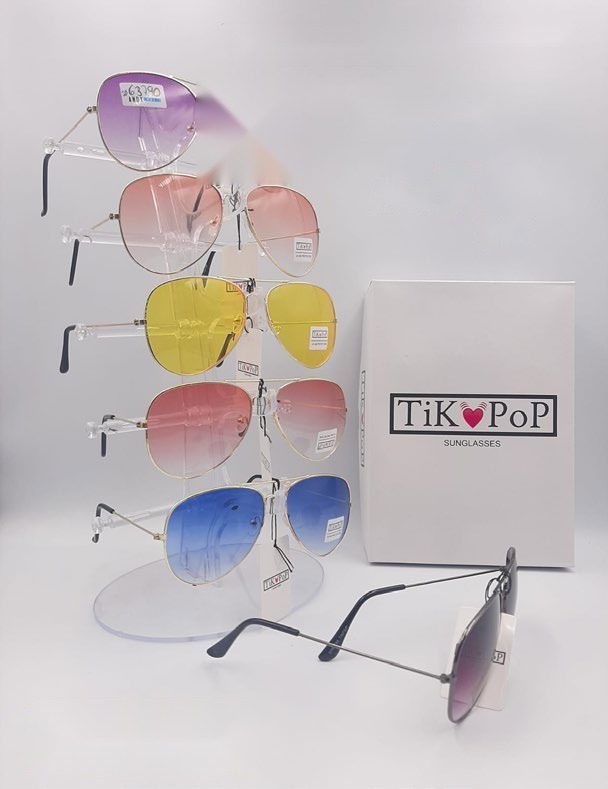 [EB-SP63790] Lentes de Sol de Moda Tik Pop Aviador Metal Caja 12 Pz SP63790