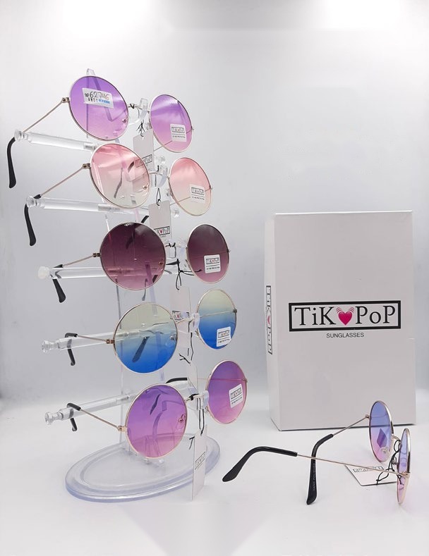 [EB-SP62746] Lentes de Sol de Moda Tik Pop Redondo Metal Caja 12 Pz SP62746