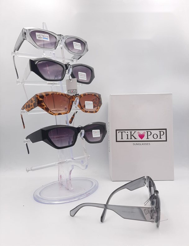 [EB-SP64614] Lentes de Sol de Moda Tik Pop Cat eye geométrico Acetato Caja 12 Pz SP64614