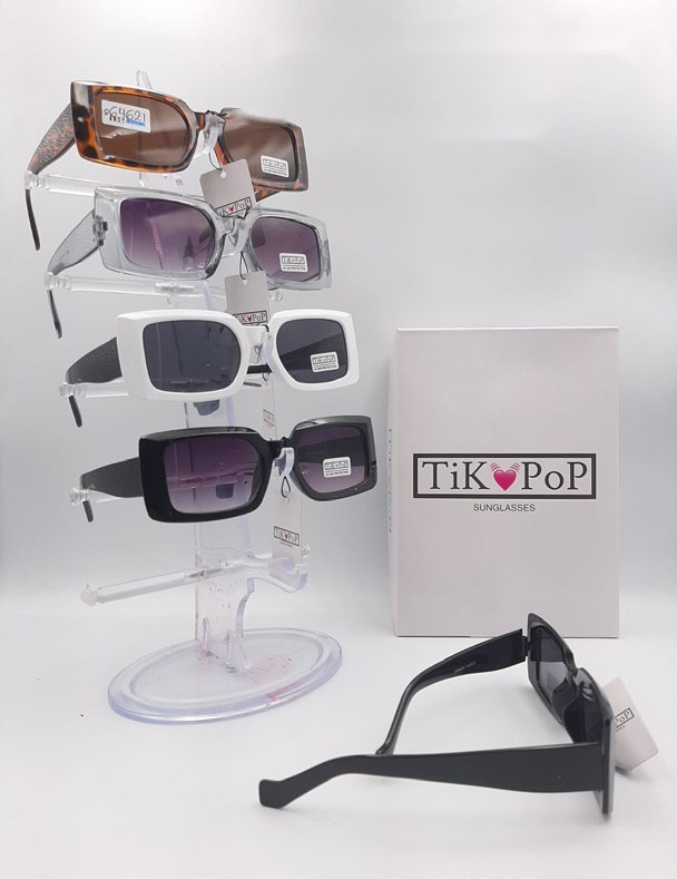 [EB-SP64621] Lentes de Sol de Moda Tik Pop Rectangular grueso Acetato Caja 12 Pz SP64621
