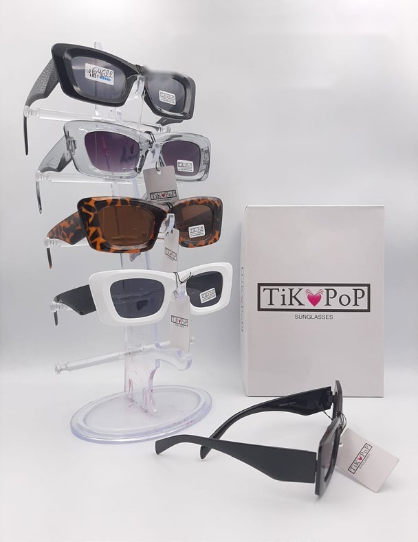 [EB-SP64622] Lentes de Sol de Moda Tik Pop Rectangular grueso Acetato Caja 12 Pz SP64622