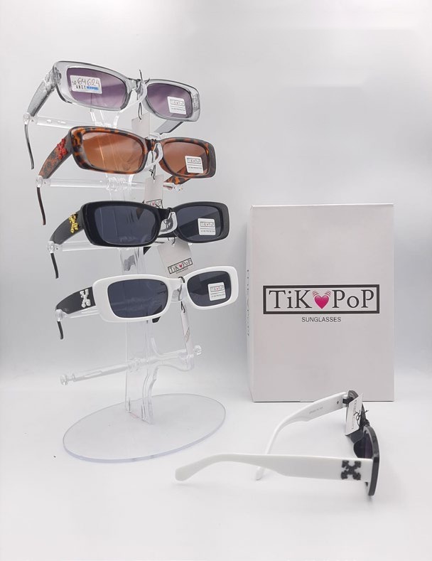 [EB-SP64624] Lentes de Sol de Moda Tik Pop Rectangular delgado Acetato Caja 12 Pz SP64624
