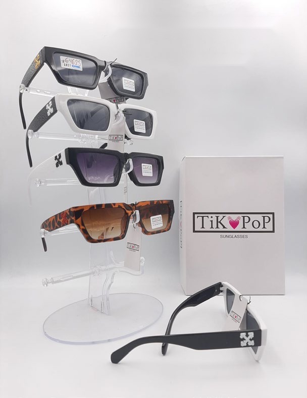[EB-SP64625] Lentes de Sol de Moda Tik Pop Rectangular flat top Acetato Caja 12 Pz SP64625