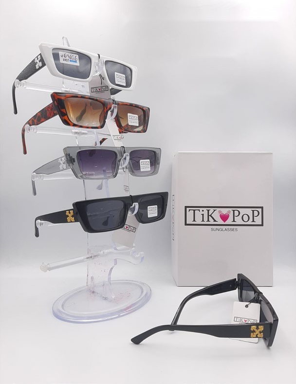 [EB-SP64626] Lentes de Sol de Moda Tik Pop Rectangular flat top Acetato Caja 12 Pz SP64626