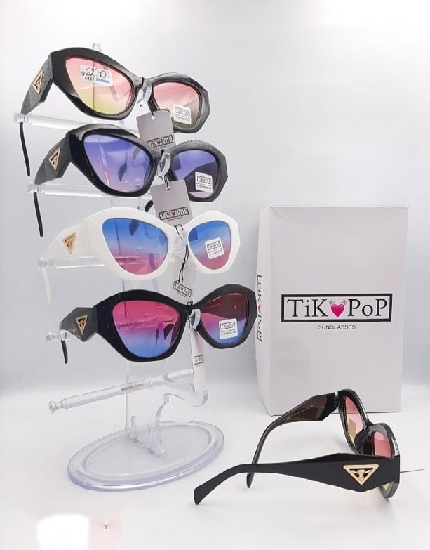 [EB-SP62307] Lentes de Sol de Moda Tik Pop Cat eye Acetato Caja 12 Pz SP62307