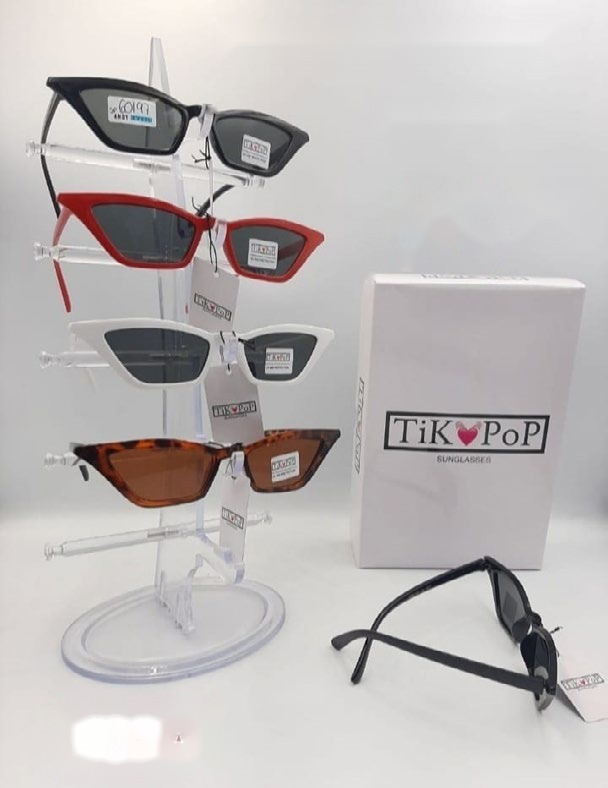 [EB-SP60197] Lentes de Sol de Moda Tik Pop Cat eye angular Acetato Caja 12 Pz SP60197