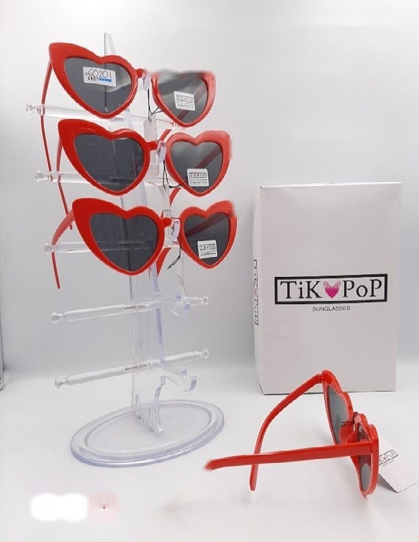 [EB-SP60201] Lentes de Sol de Moda Tik Pop Corazón Acetato Caja 12 Pz SP60201