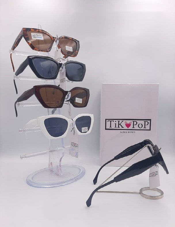 [EB-SP65497] Lentes de Sol de Moda Tik Pop Cat eye angular Acetato Caja 12 Pz SP65497