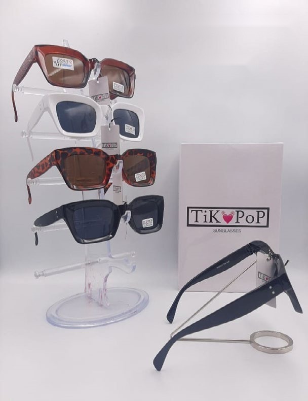 [EB-SP65523] Lentes de Sol de Moda Tik Pop Cuadrado cat eye Acetato Caja 12 Pz SP65523