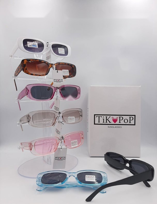[EB-SP63581] Lentes de Sol de Moda Tik Pop Ovalado rectangular Acetato Caja 12 Pz SP63581