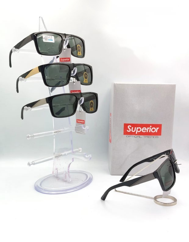 Lentes de Sol Superior Rectangular Mica de Vidrio Caja 12 Pz SP66152