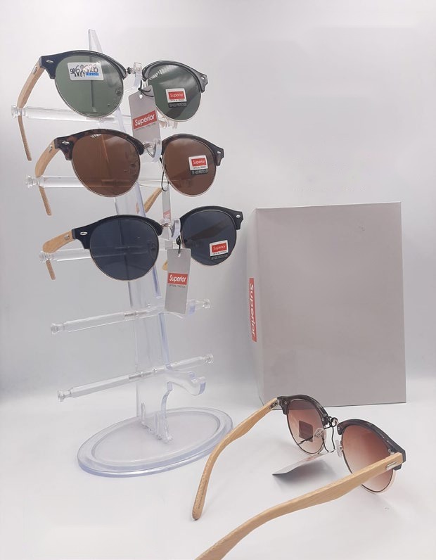 [EB-SP62528] Lentes de Sol Superior Clubmaster Bambú Caja 12 Pz SP62528