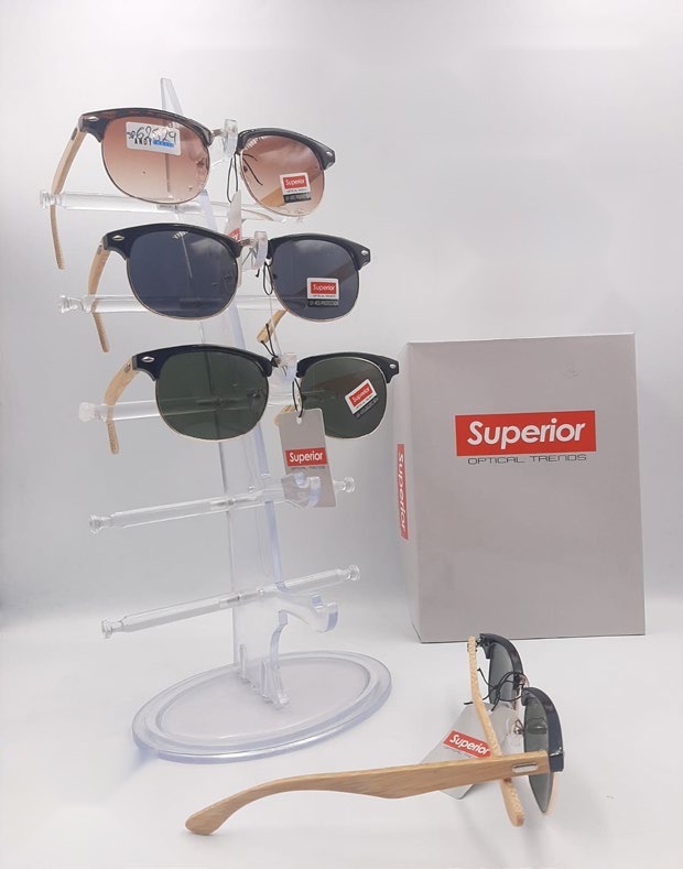 Lentes de Sol Superior Clubmaster Bambú Caja 12 Pz SP62529