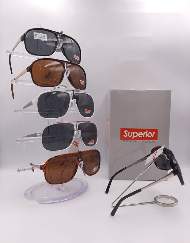 Lentes de Sol Superior Aviador cuadrado Caja 12 Pz SP65511