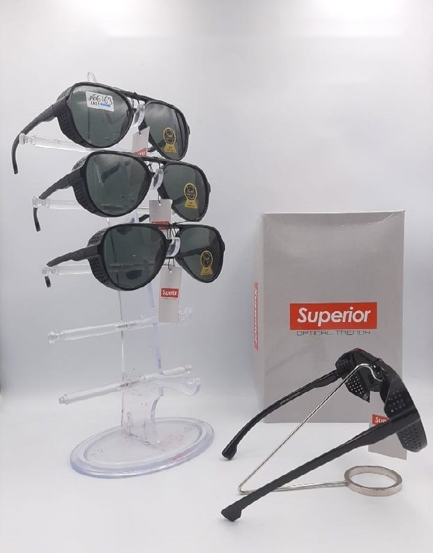 [EB-SP66163] Lentes de Sol Superior Aviador con protección lateral Mica de Vidrio Caja 12 Pz