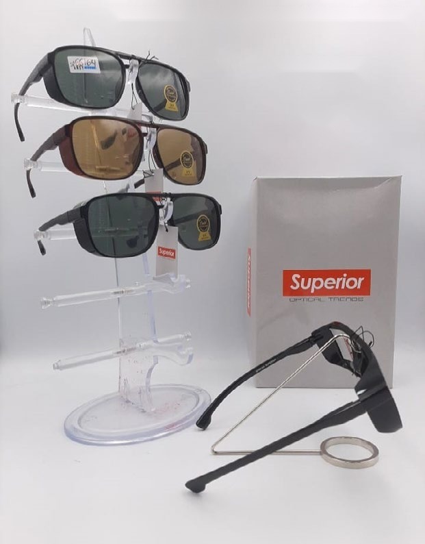[EB-SP66164] Lentes de Sol Superior Aviador cuadrado con protección lateral Mica de Vidrio Ca