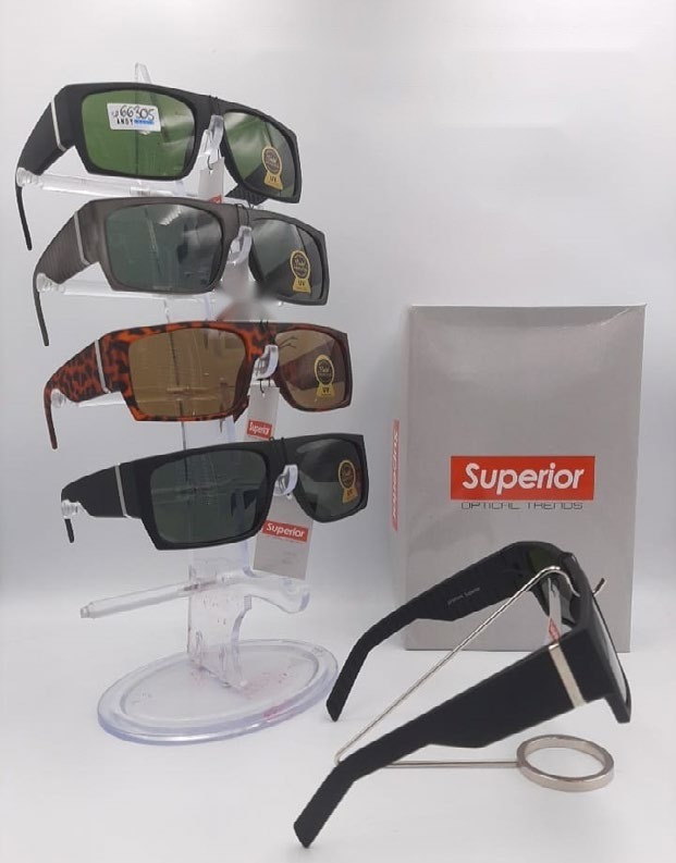 [EB-SP66305] Lentes de Sol Superior Rectangular Mica de Vidrio Caja 12 Pz SP66305