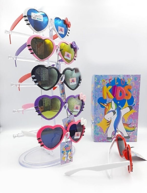 [EB-SP58155] Lentes de Sol para Niños Delux Kids Corazón Caja 12 Pz SP58155