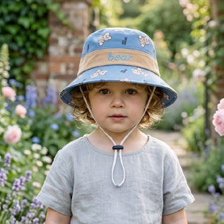 Sombrero Infantil Pescador Niño Azul con Estrellas Caja 300 Pz GS76001