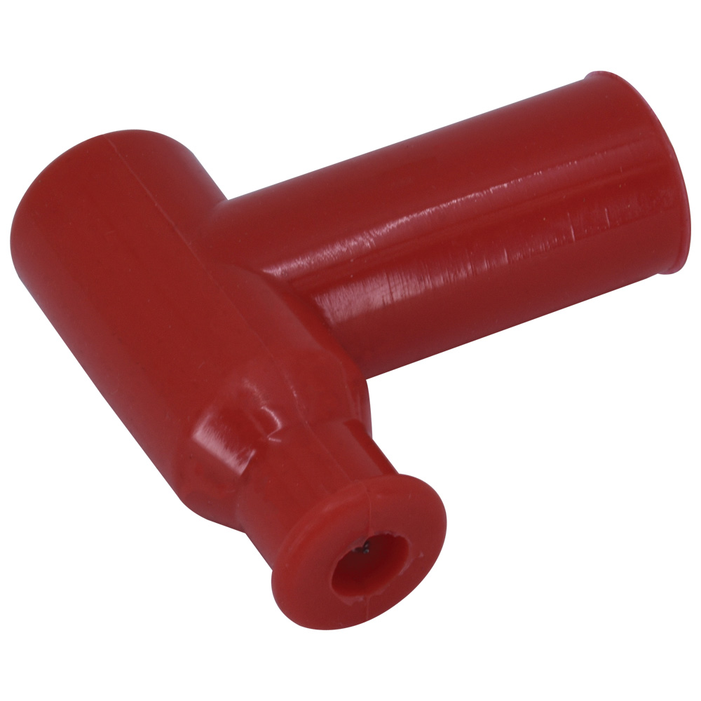 [GM-16CAPUCH030CH] Capuchón de Bujía 90 Grados con Terminal Rojo Universal CR4