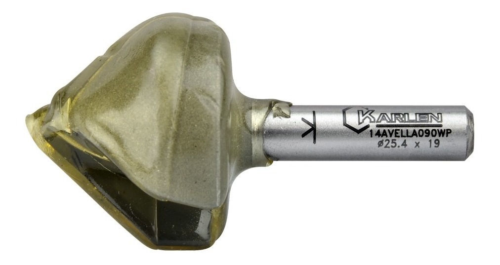 Broca Router en V 12.7x12x44mm Carburo
