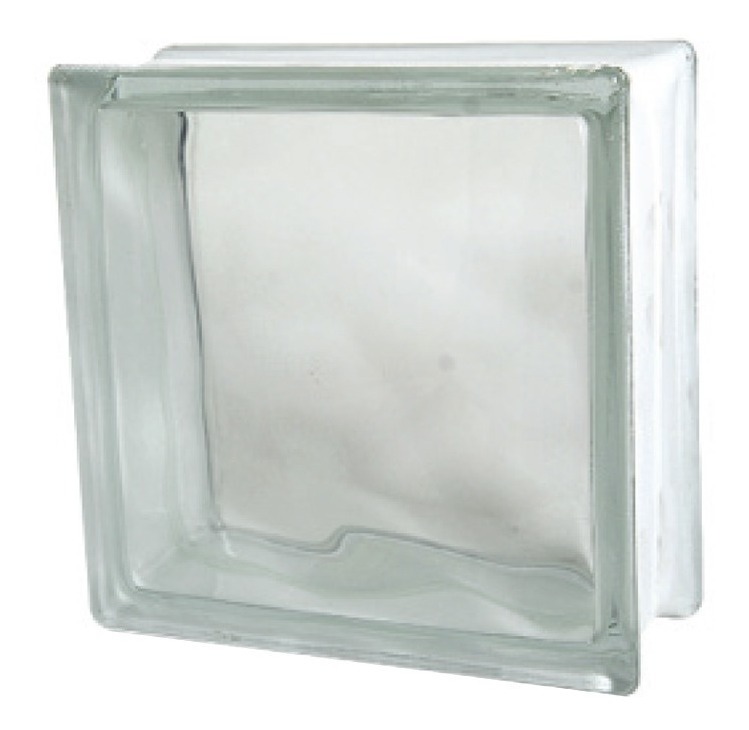 Vidrioblock 19X19X8 Transparente ( Nube)(Caja 6 Pzas)