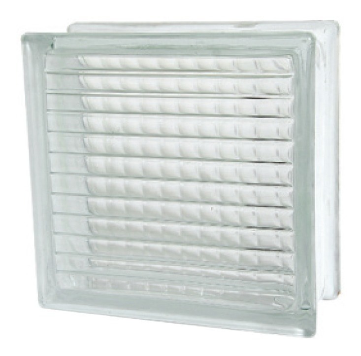 Vidrioblock 19X19X8 Transparente ( Cruzado)(Caja 6 Pzas)