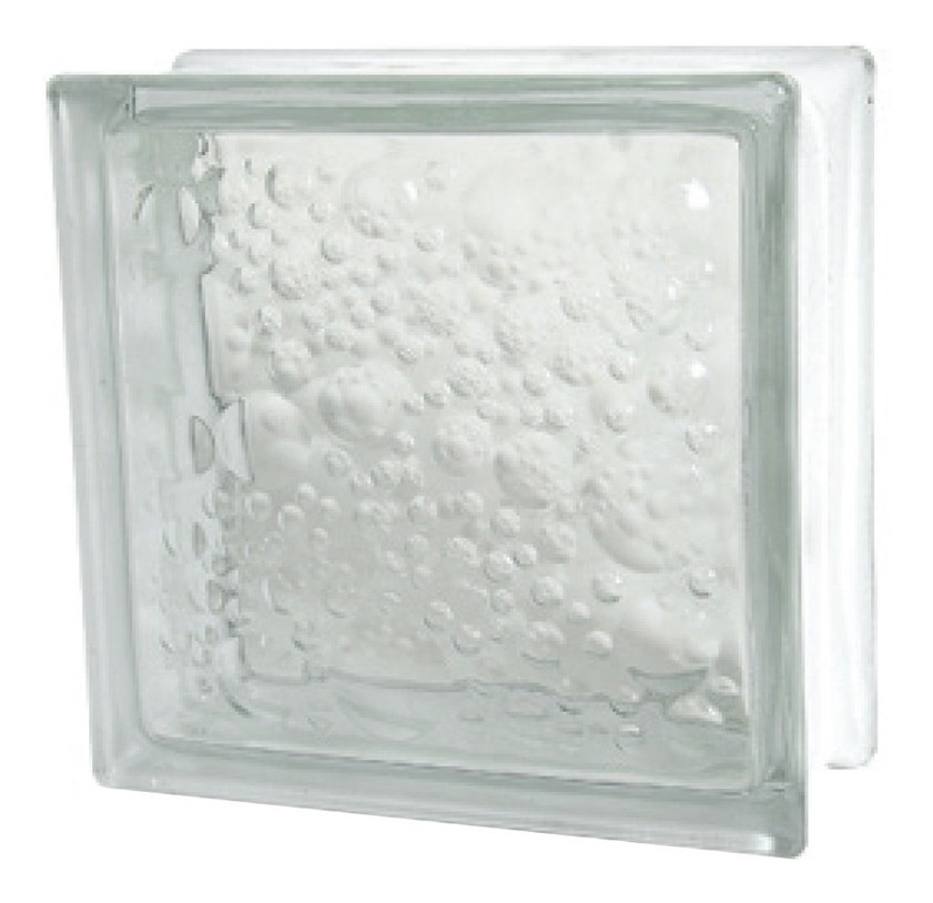 Bloque de Vidrio "Burbuja" 19x19x8 cm (6 pzas)