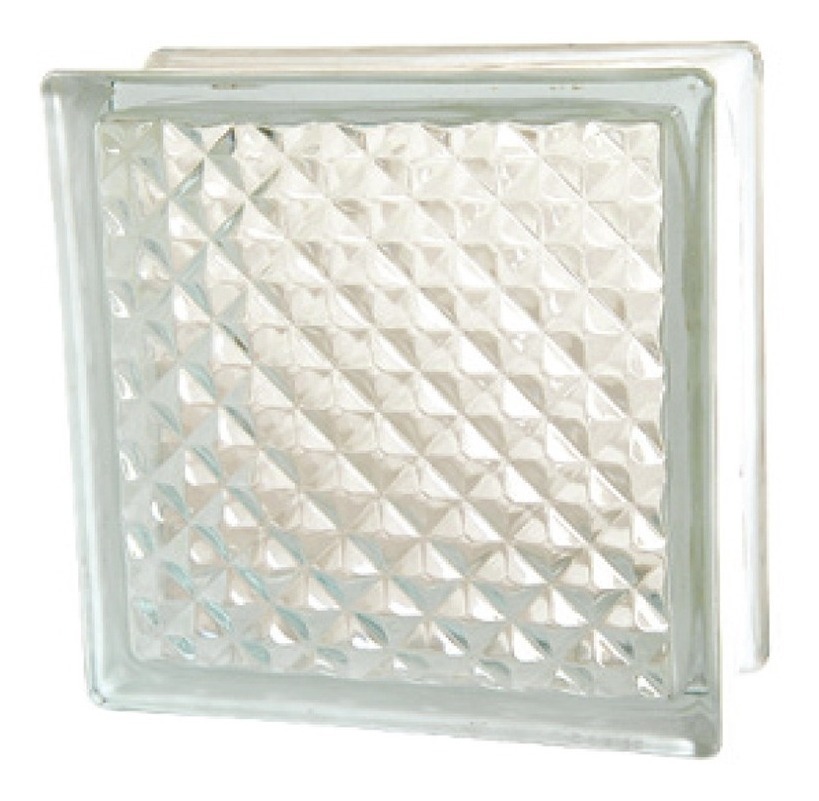 Bloque de Vidrio "Lattice" 19x19x8 cm (6 pzas)