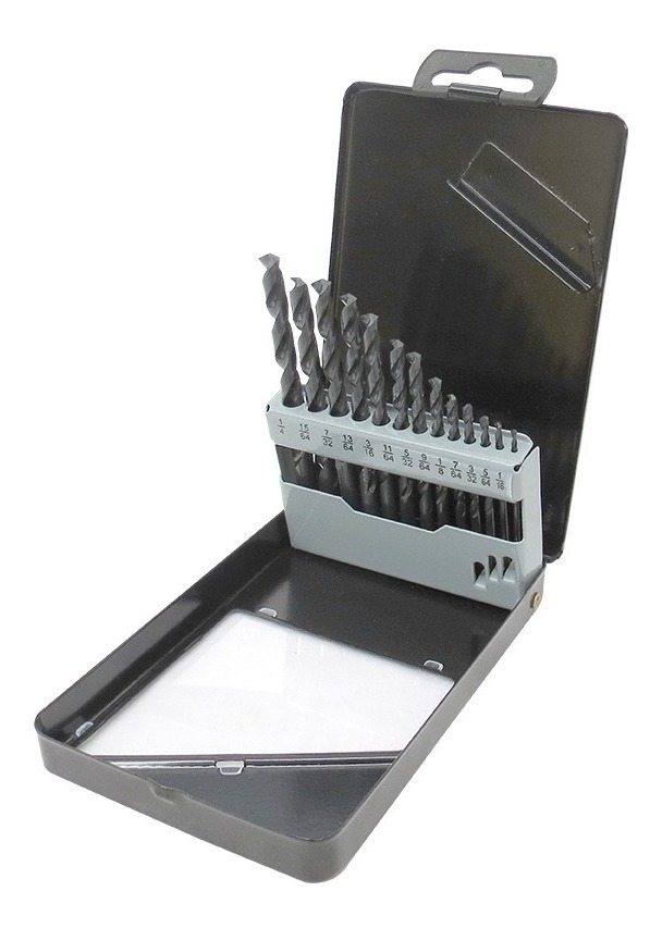 [GM-14BROCAS435CH] Juego de 13 Brocas para Metal HSS 1/16" a 1/4"