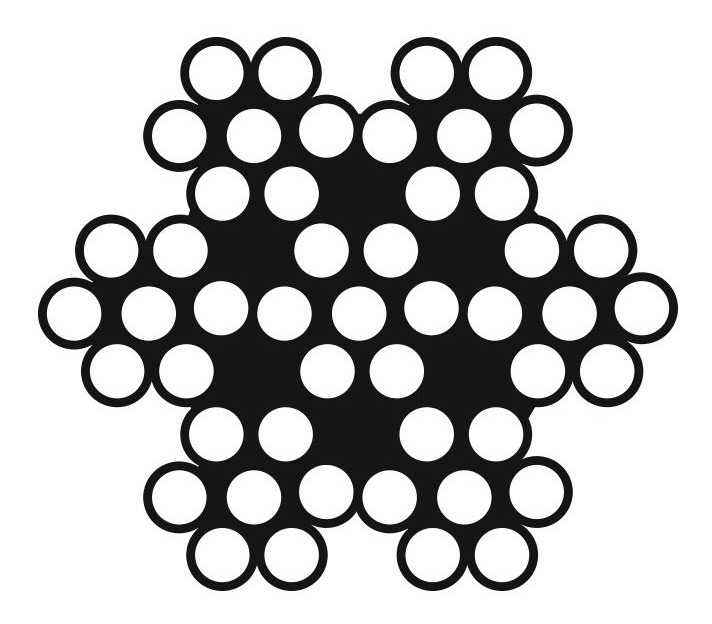 Cable Acero Inoxidable 7X7 800M 1/8 X3/16 Tipo 304Plus