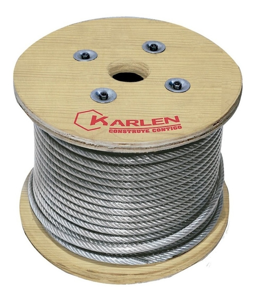 [GM-14CABLES102CH] Cable de Acero 7x7 Galvanizado 1/8" x 80m