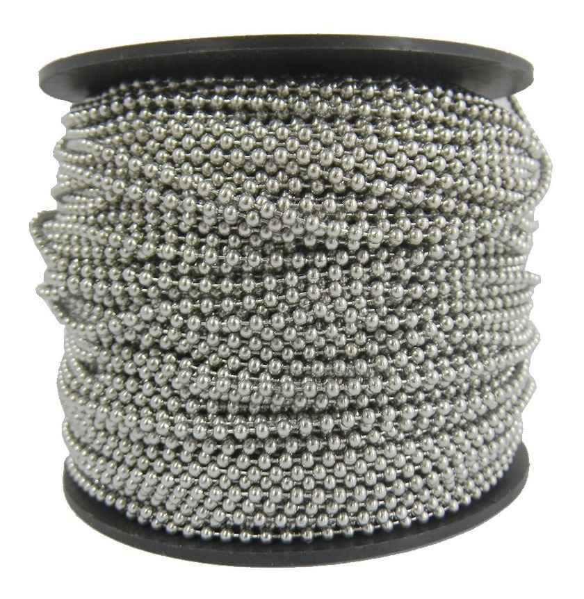 Cadena de Bola Acero Inoxidable 2.4mm X 100m No.3