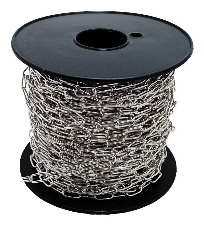 Cadena Decorativa Niquelada C3002 3x16x37mm X 50m