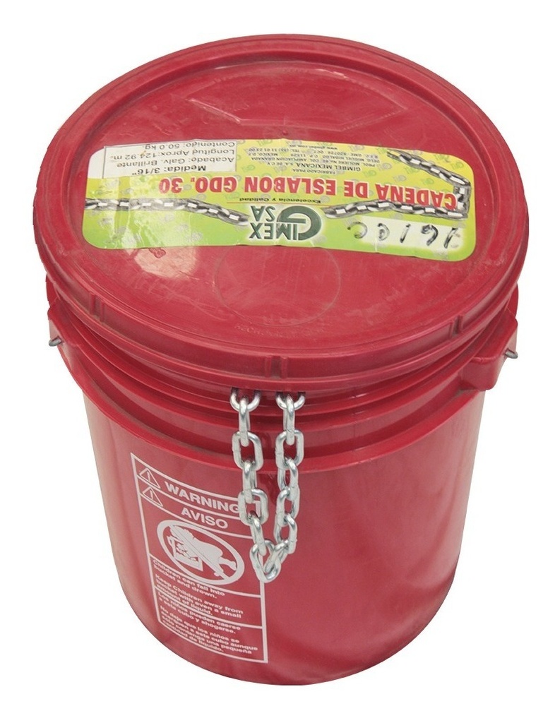 Cadena Eslabones Galvanizada Electrolítica 1/8" (50 Kg)