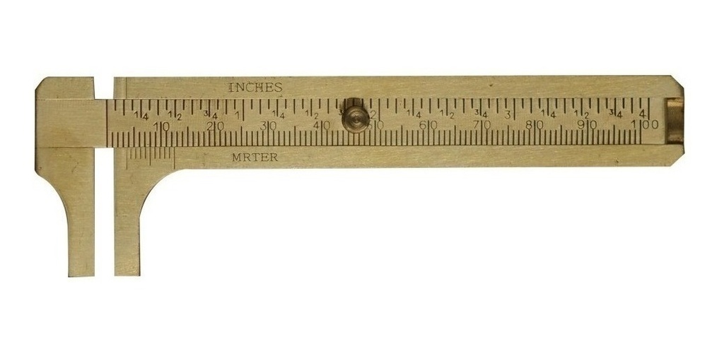 Calibrador Vernier De Bronce 4 100mm D2732