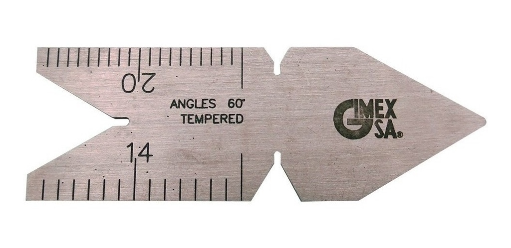 Calibrador de Centros Inoxidable U.s. Std. 60° Cg/60