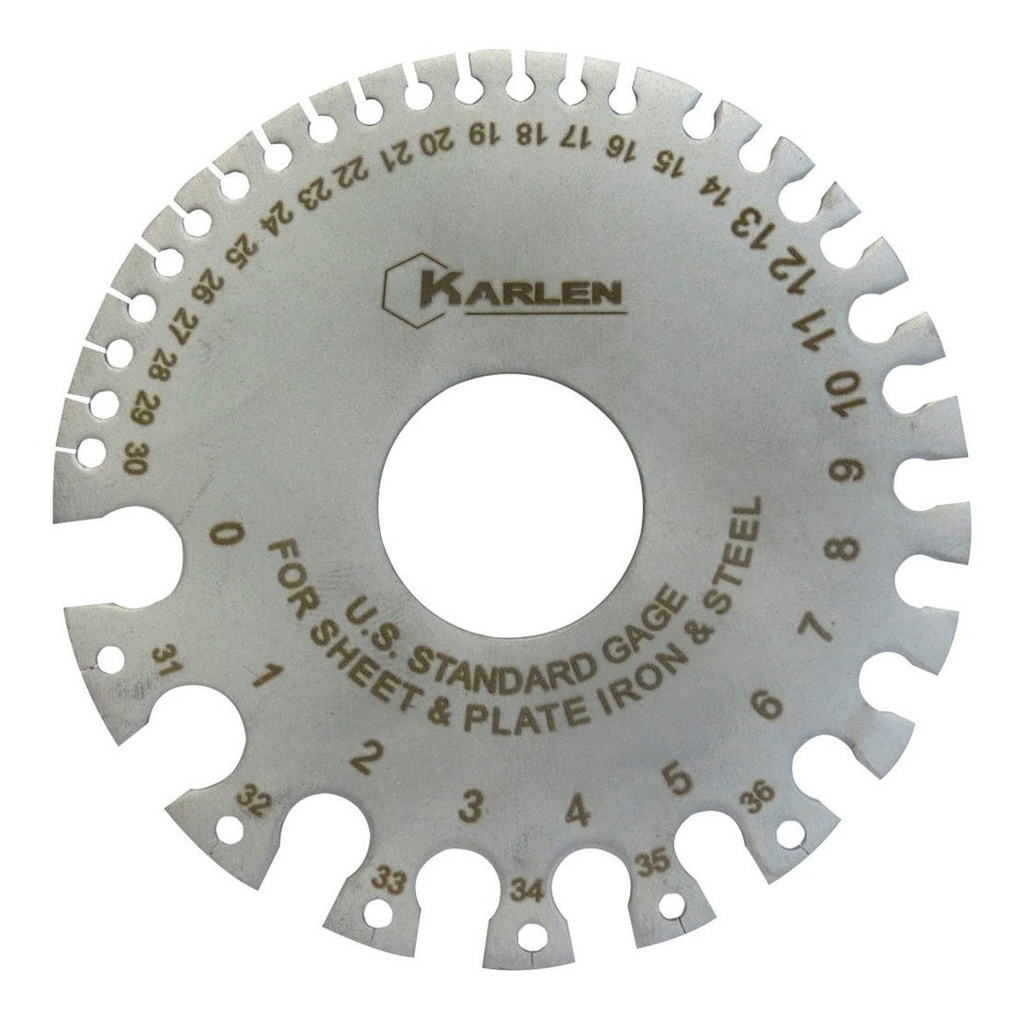 Calibrador Para Lámina Placa Redondo 0-36 G-21 El Mejor