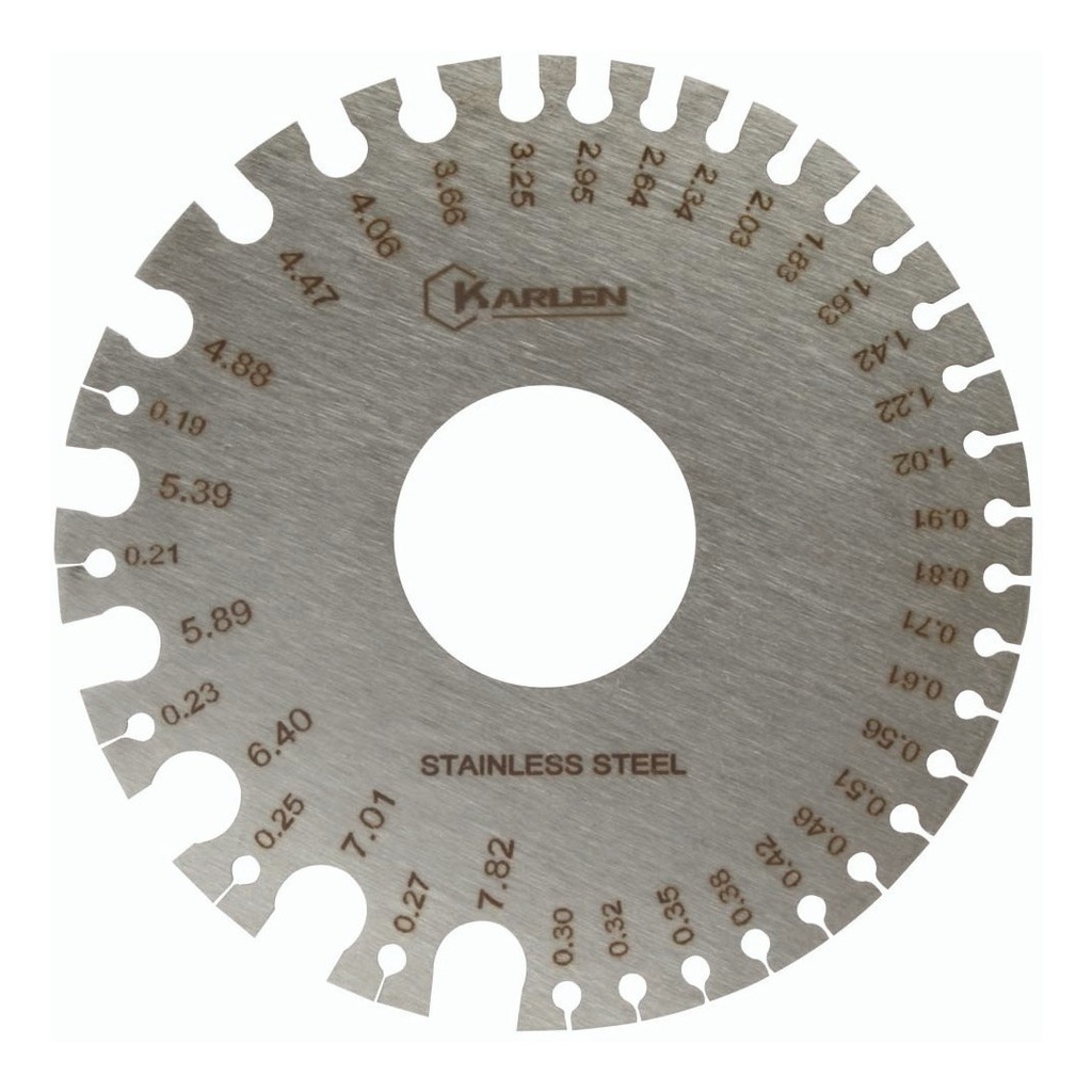 Calibrador Redondo Para Alambre No.20 Grosor 0.6mmplus