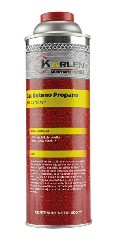 Cilindro de Gas Roscable para Sopletes y Mecheros