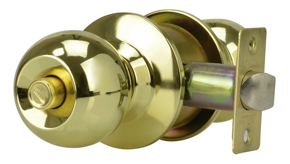 [GM-14CERRAD058CH] Cerradura Chapa Cilindrica Para Puerta Recamara Dorada