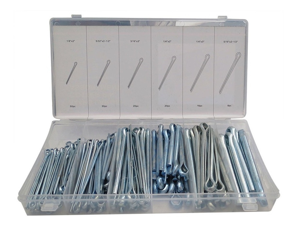 Chavetas Rectas Surtidas 6 Tamaños 144Pzas W-8012Calidadbel