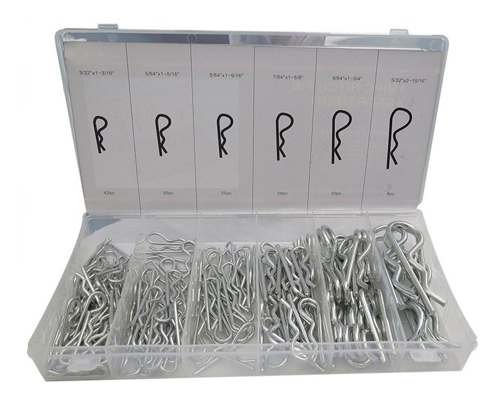 [GM-14CHAVET006CH] Chavetas Curvas Surtidas 6 Tamaños 150Pzas W-8018Calidadbel