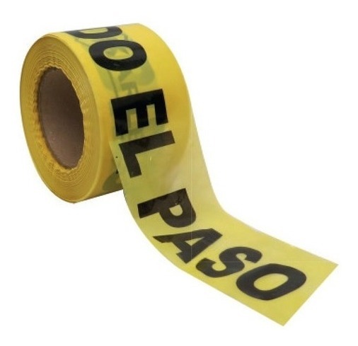 [GM-14CINTAS096CH] Cinta de Barricada PROHIBIDO EL PASO 300m x 75mm (Plus)