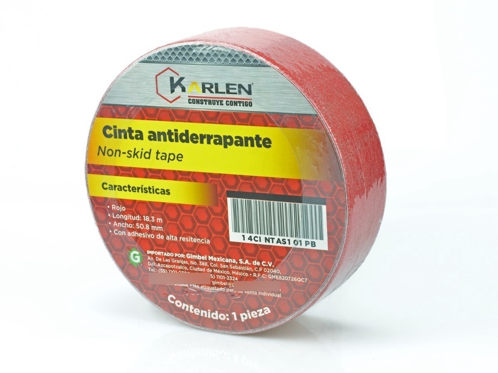 Cinta Antiderrapante Roja 50mm x 18.3m (2")