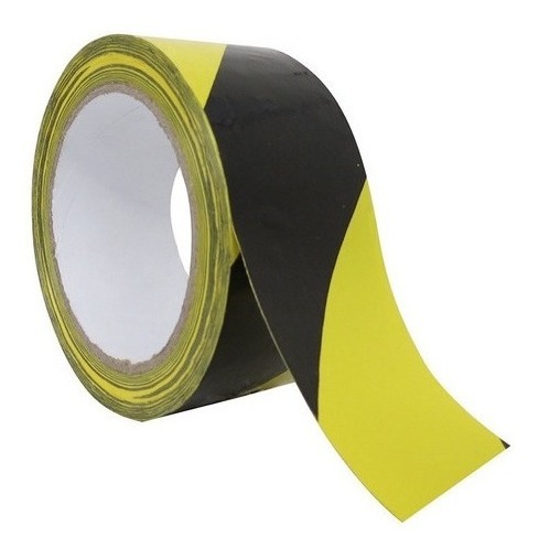 Cinta Advertencia Adherible Amarilla/Negro Plus