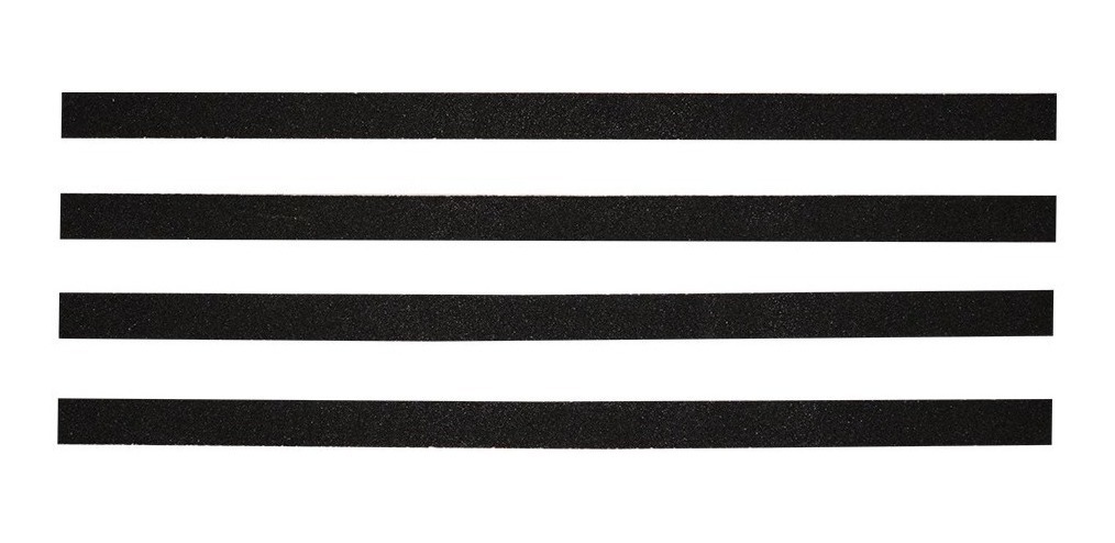 Cinta Antiderrapante Negra 375mm X 12.5mm Tiras (10 Pzas)