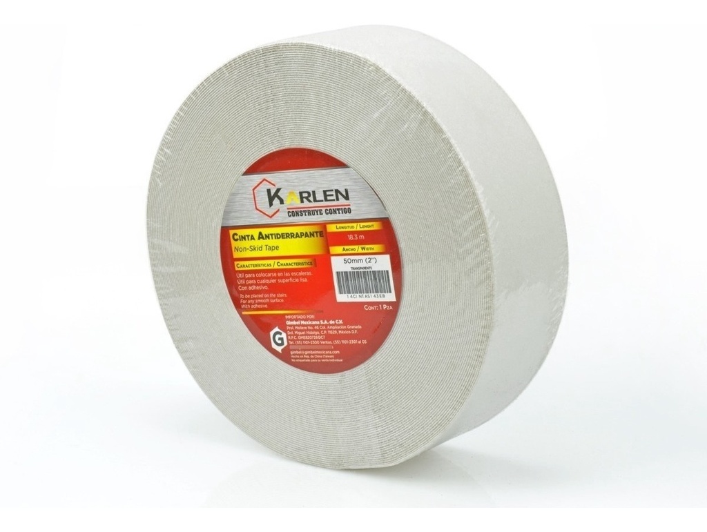 Cinta Antiderrapante 50.0Mmx18.3Mm Transparente 2