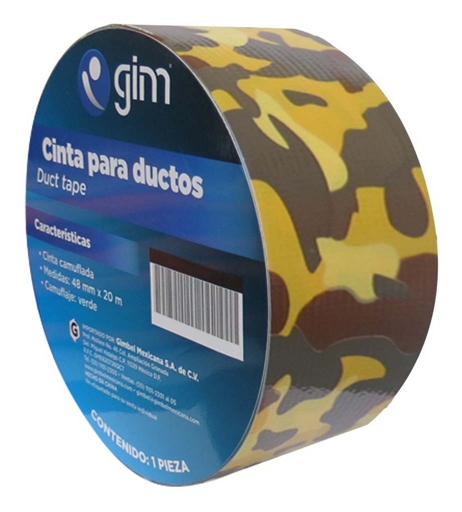 [GM-14CINTAS192CH] Cinta para Ductos (Duct Tape) 48mm x 20m Camuflaje Desierto